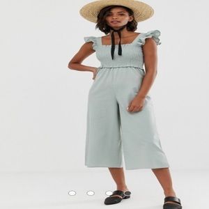 ASOS Shirred Frill Sleeve Jumpsuit